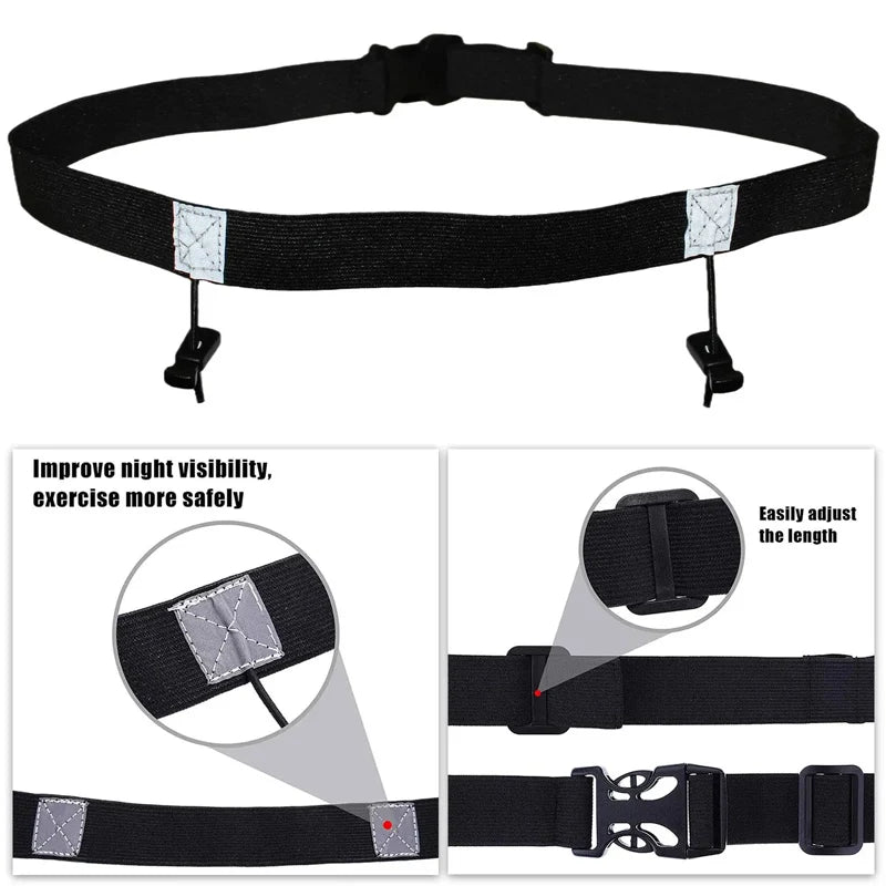 Running Race Number Belt Waist Pack Bib Holder For Triathlon Marathon Cycling Motor With 6 Gel Loops Fitness Sport Accessories