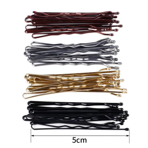 50/60pcs Simple Black Hair Clips For Girls Bobby Pins Invisible Wave Curly Bride Disposable Hair Pin Korean Hair Accessories