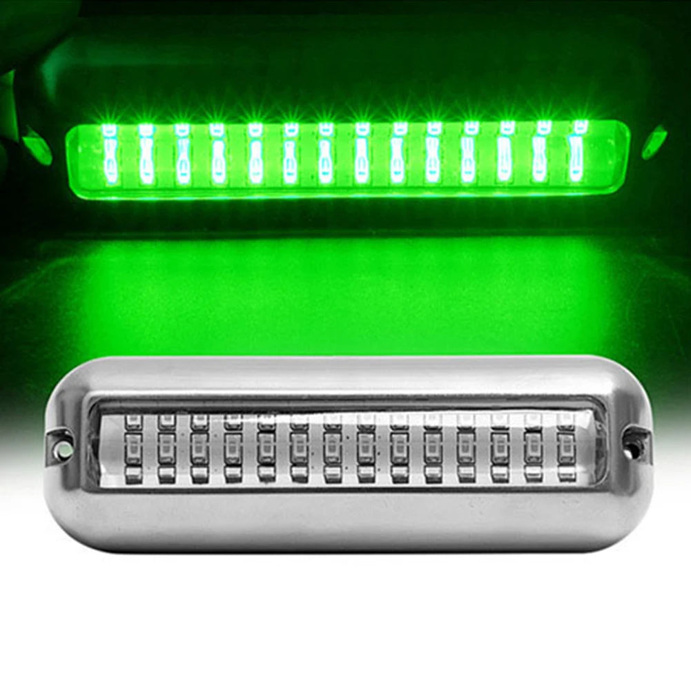 2PCS 42LED 10-30V Boat Transom Light Underwater Lights Stainless Steel Waterproof Marine Light Pontoon Ship Boat Accessories