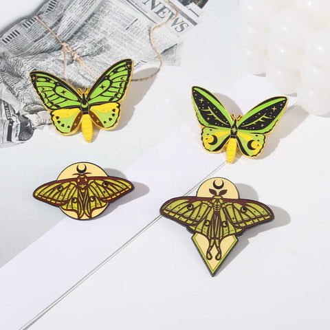 Butterfly Brooch Moth Brooch Animal Brooch Animals Insect Brooch Butterfly Pin Animal Pin Moth Pin Insect Badge Lapel Pins