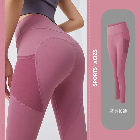 High Waist Legging Pockets Fitness Bottoms Running Sweatpants for Women