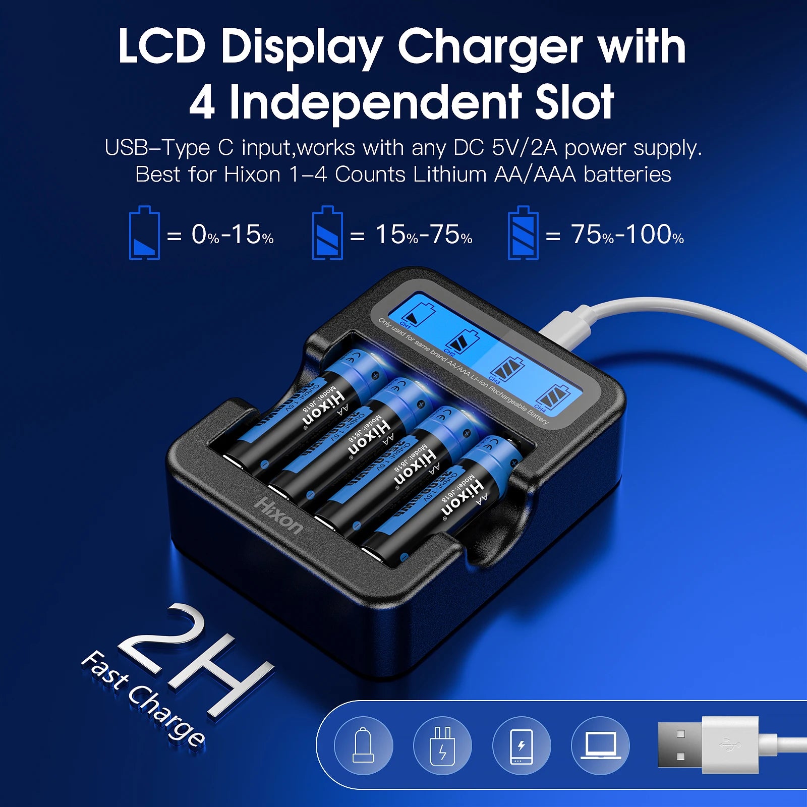 AA Lithium Charger Battery