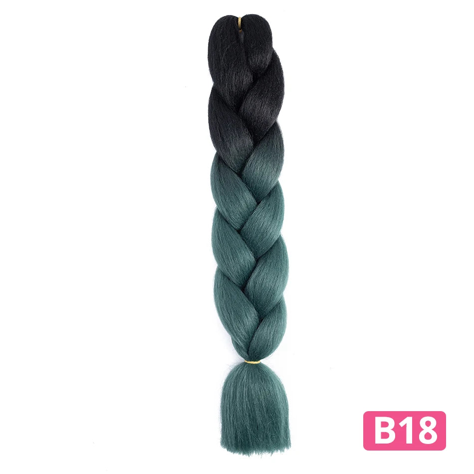 Colorful Hair for Braids Synthetic Braiding Hair Extensions for Girls Jumbo Braid Hair for Crochet Box Expression Braiding Hair