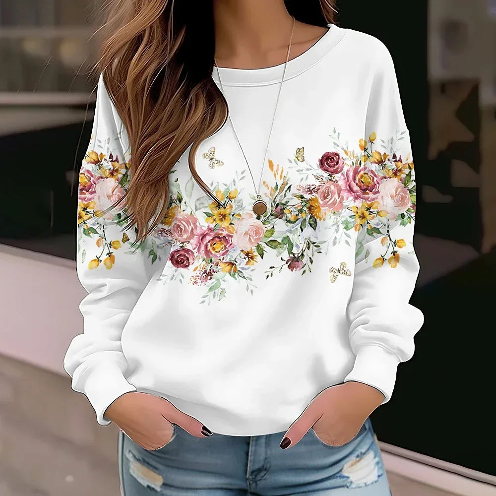 New Design Printed Hoodie Casual Tee Women's Sweatshirts
