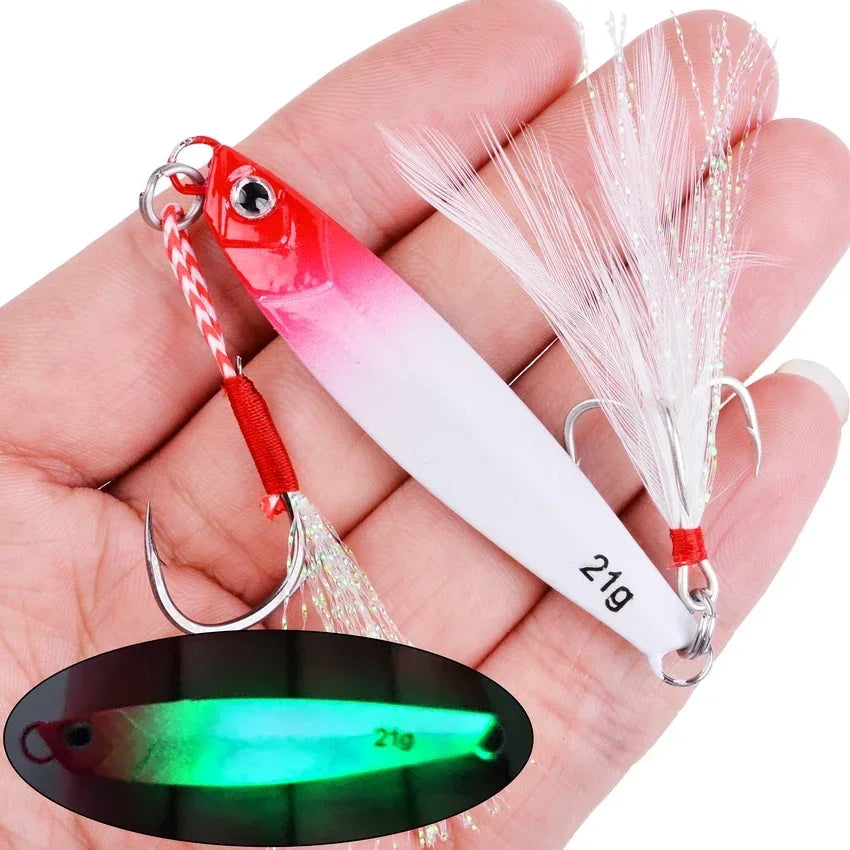 Shore Drag Cast Jigging Spoon Fishing Lure Artificial Bait Tackle