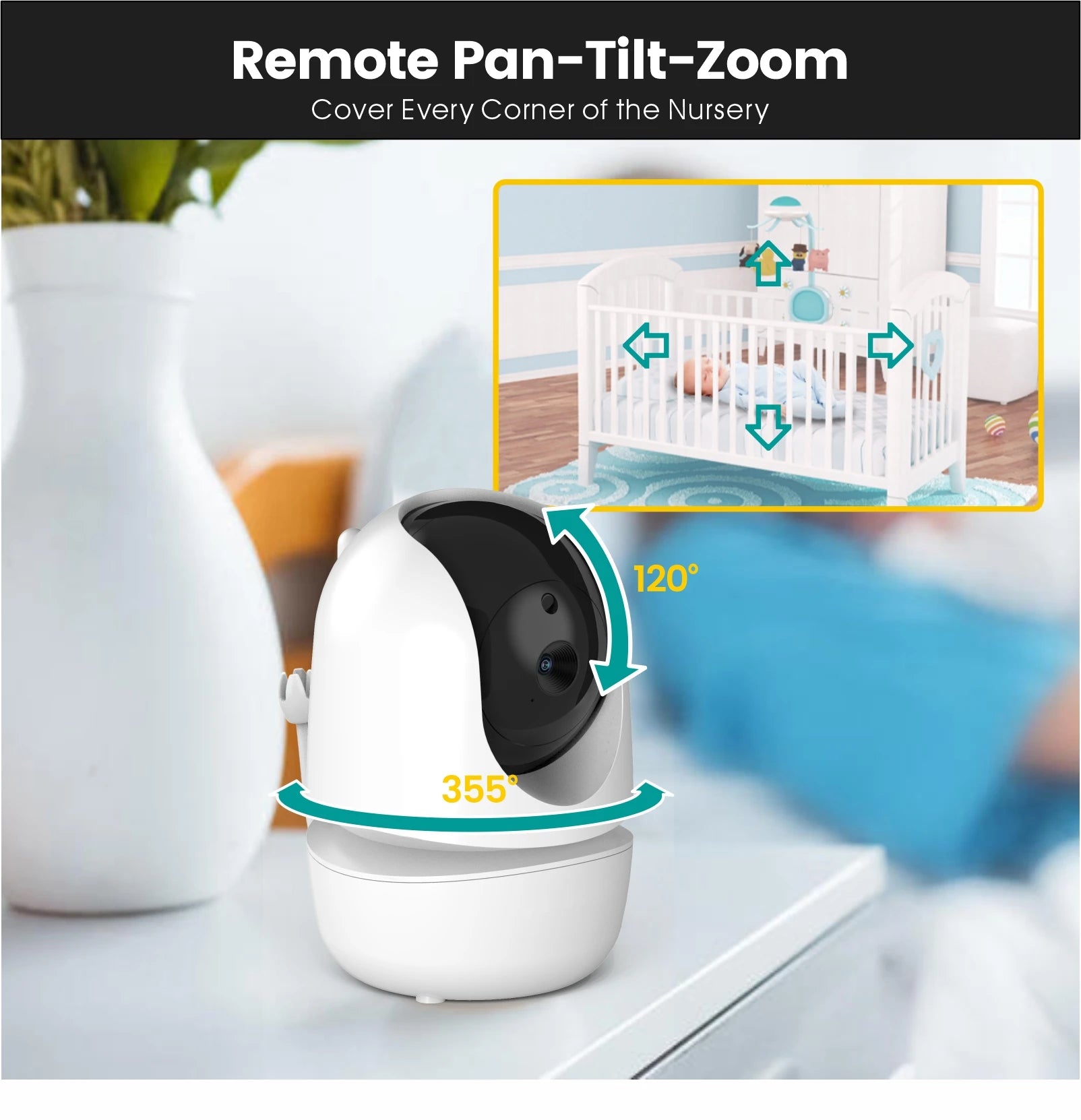 IPS Screen Wireless Intercom Baby Monitor