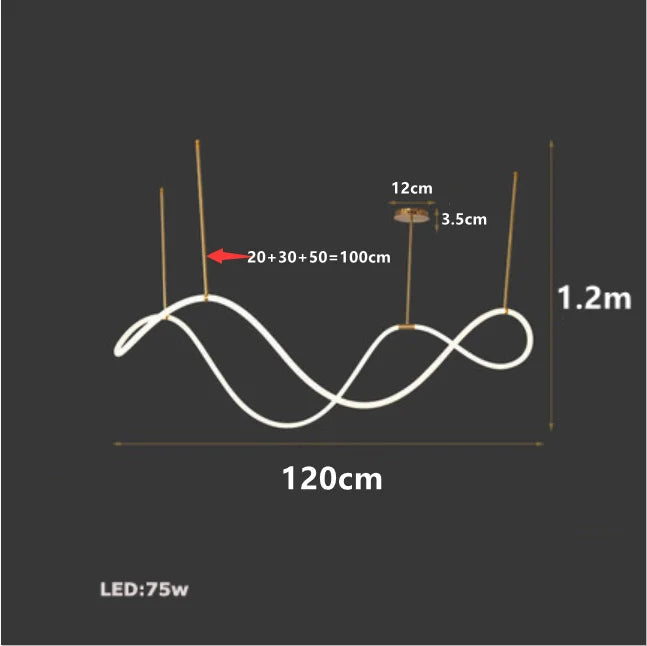 Nordic Led Long Hose Chandelier for Table Dining Room Kitchen Bar Minimalist Pendant Lamp Home Decor Lighting Lusters Luminaires