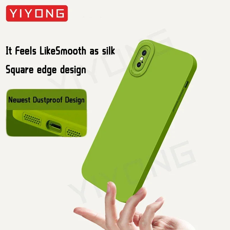 Original Soft Liquid Silicone Cover For iPhone