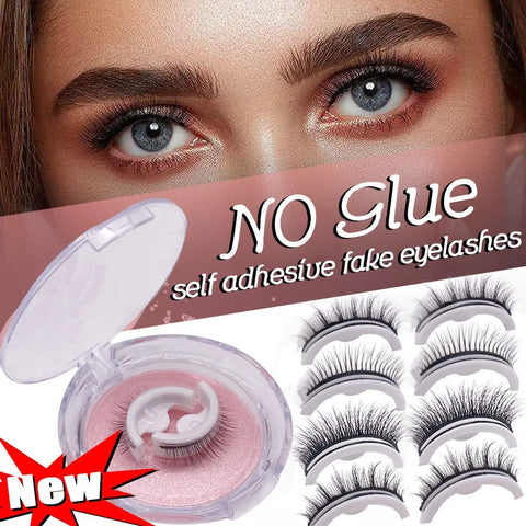 Reversible Glue-free Self-adhesive False Eyelashes Easy Makeup