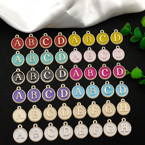 A-Z Letter Charms Enamel Charms Alphabet