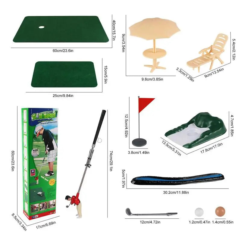 Mini Golfer Set Safe Golf Toy Educational Holiday Gift For Kids to Develop Patience