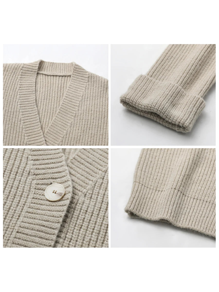 Casual Knitted Jumpers Soft Sweater Coat