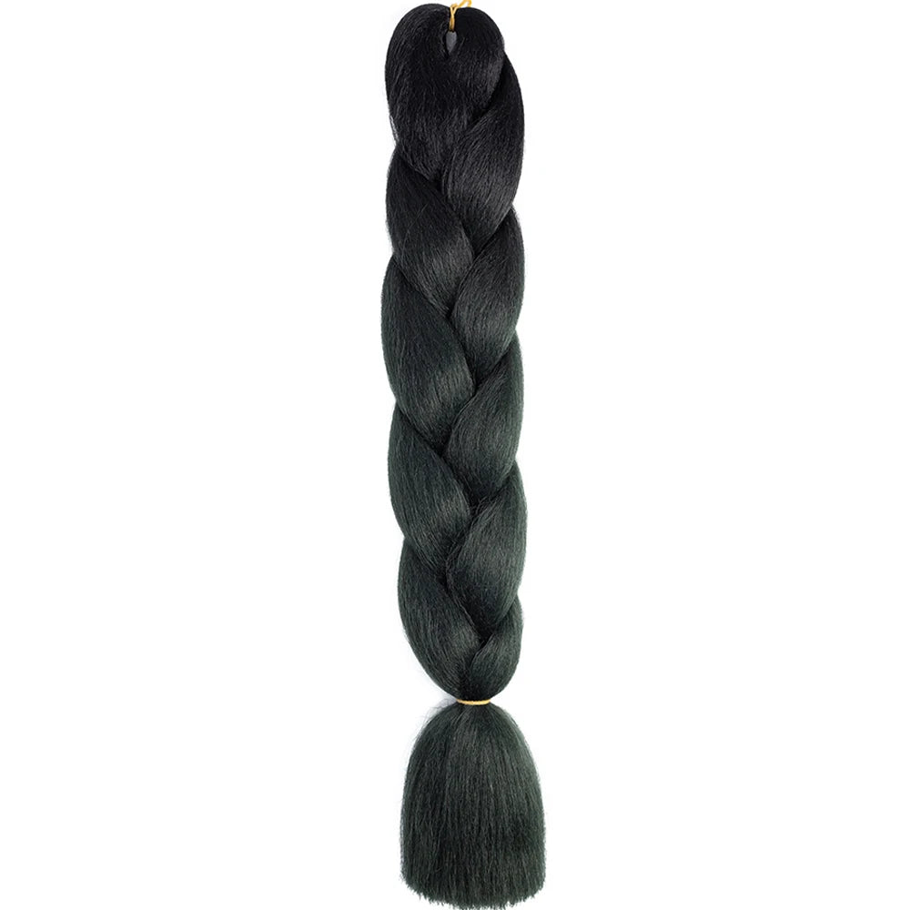 AZQUEEN 24 Inch Jumbo Braids Extensions Synthetic Braiding Hair Afro Ombre Color kanekalon Hair for Children Braid