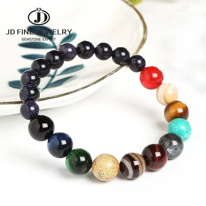 Eight Planets Bead Bracelets Men Women Universe