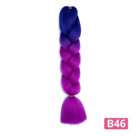 Colorful Hair for Braids Synthetic Braiding Hair Extensions for Girls Jumbo Braid Hair for Crochet Box Expression Braiding Hair