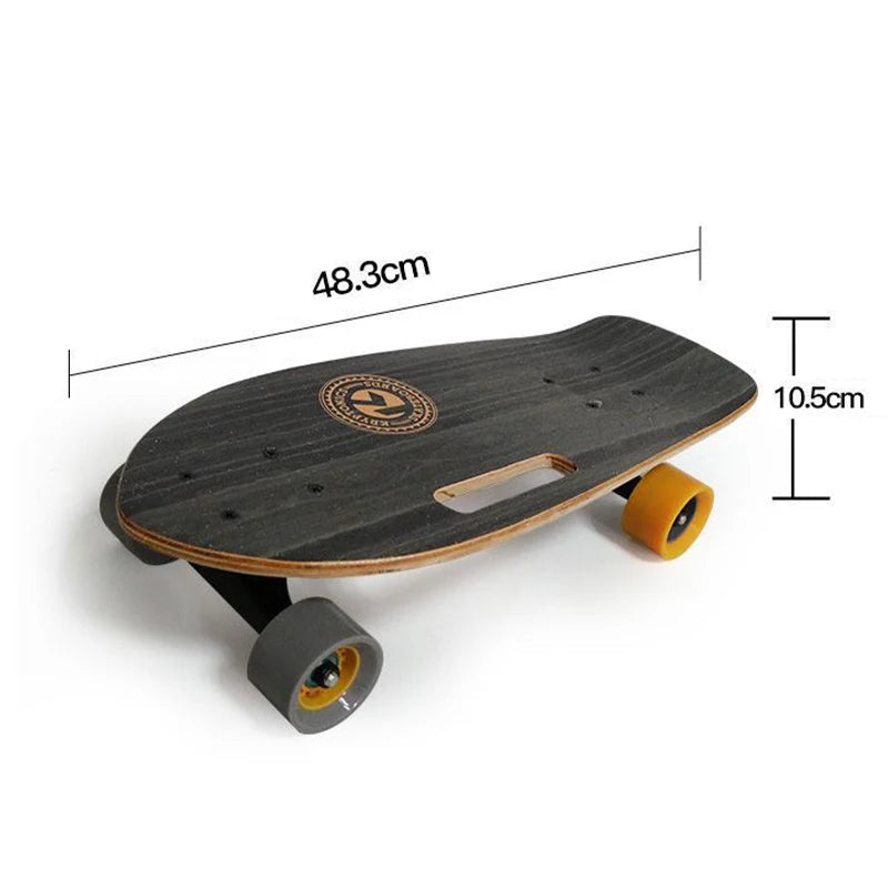 Portable Mini Skateboard 19 Inch Complete Skateboard Maple High Speed Drift Cruiser Skate Board for Kids Adults Beginner Pet Dog