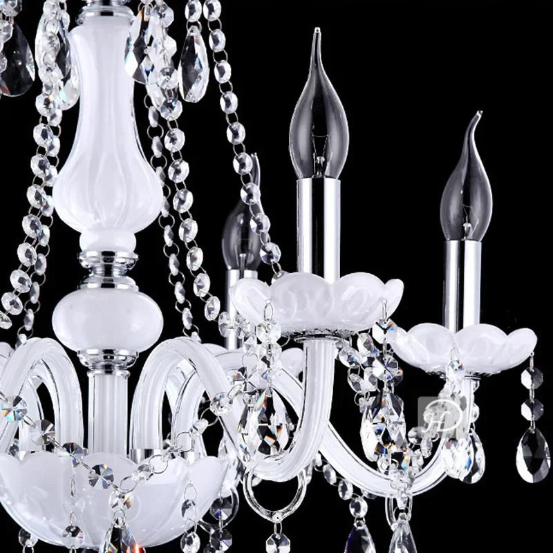 Vintage Elegant Ceiling Lamps Crystal Lustre Chandelier Living Room Dining Table Light Led Hanging Chandelier Home Appliance