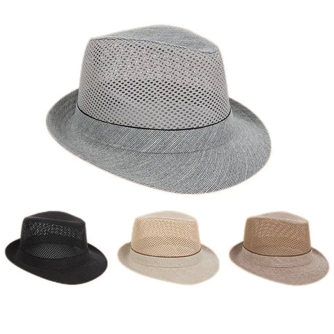 Spring & Summer Mesh Fabric Breathable Bowler Hat