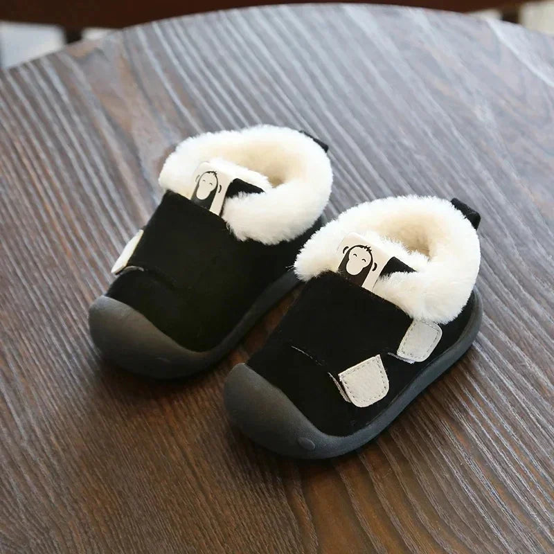 Autumn Winter Baby Girls Boys Snow Boots Warm Plush Infant Shoes Kids Outdoor Shoes Comfortable Soft Soled Children Cotton Shoes