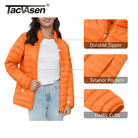 Womens Winter Lightweight Quilted Down Warm Coats Casual Windbreaker