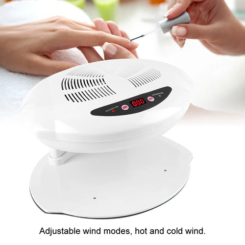 400W Hot & Cold Air Blow Nail Dryer Warm Cool Nail Polish Drying Machine Fan Manicure Vacuum Cleaner Smart Sensor UK/US/EU Plug