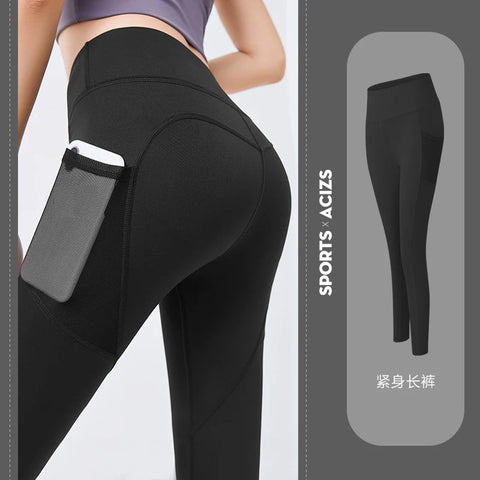 High Waist Legging Pockets Fitness Bottoms Running Sweatpants for Women