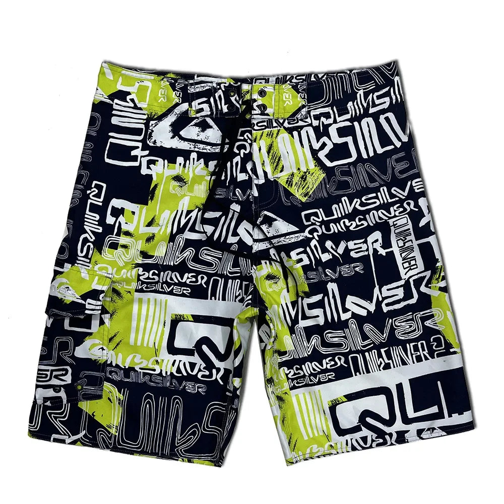 New Swimwear Men Swim Beach Shorts Mens Swimming Trunks Swimsuit Man bermuda Beachwear Surf Board Bathing Suit Pocket Badeshorts