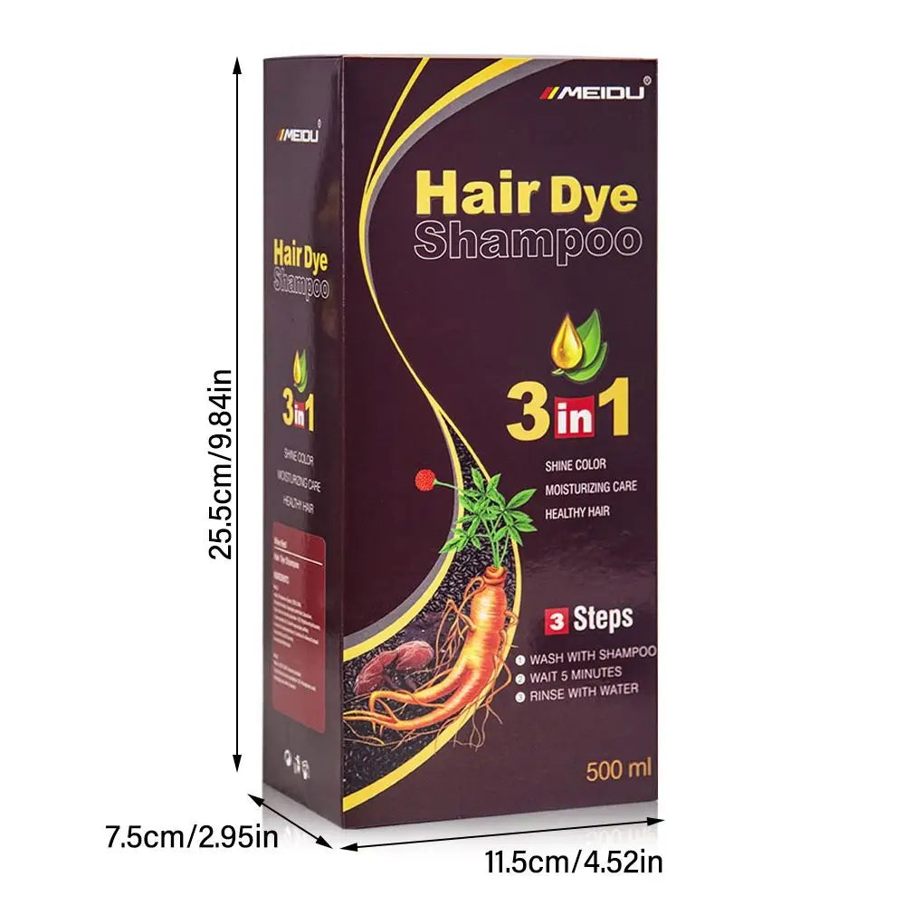 Men Women Hair Dye Herbal Brown Purple Hair Dye Hair Dye Shampoo