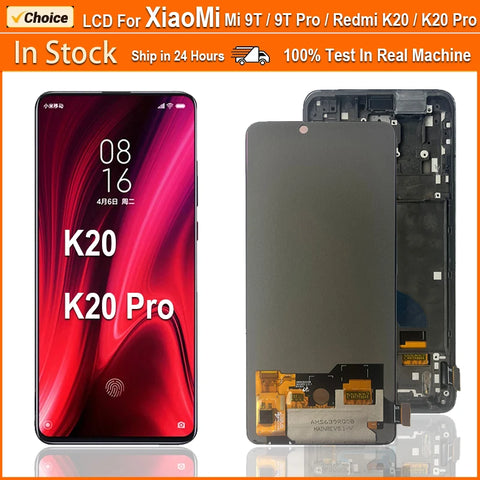 6.39" Super AMOLED LCD For XIAOMI Redmi K20 LCD K20 Pro LCD Display Touch Screen Digitizer Assembly For Mi 9T LCD Mi 9T Pro LCD