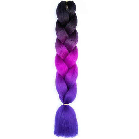 AZQUEEN 24 Inch Jumbo Braids Extensions Synthetic Braiding Hair Afro Ombre Color kanekalon Hair for Children Braid