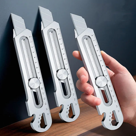 Multifunctional Utility Knife 6 in 1 Stainless Steel  Opener Screw Ruler