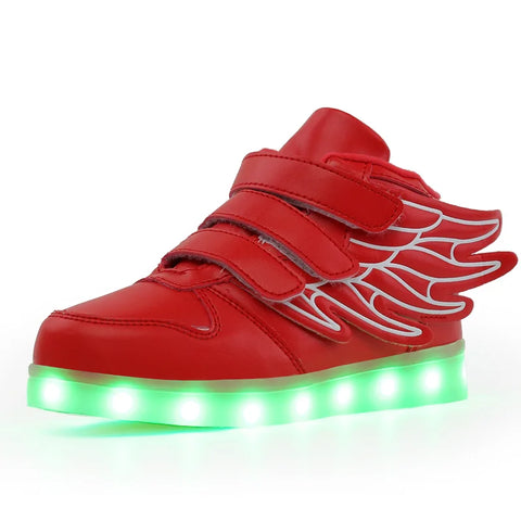 Led Light Shoes with Wing USB Charging Casual Sports Shoes