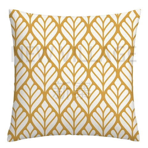 Yellow white geometric linen pillowcase sofa cushion cover home decoration can be customized for you 40x40 45x45 50x50 60x60