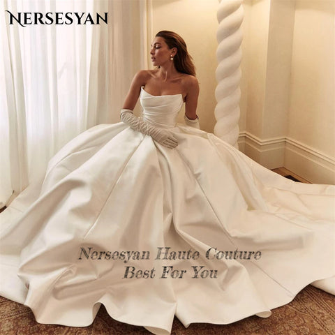 Nersesyan Vintage Satin Wedding Dresses