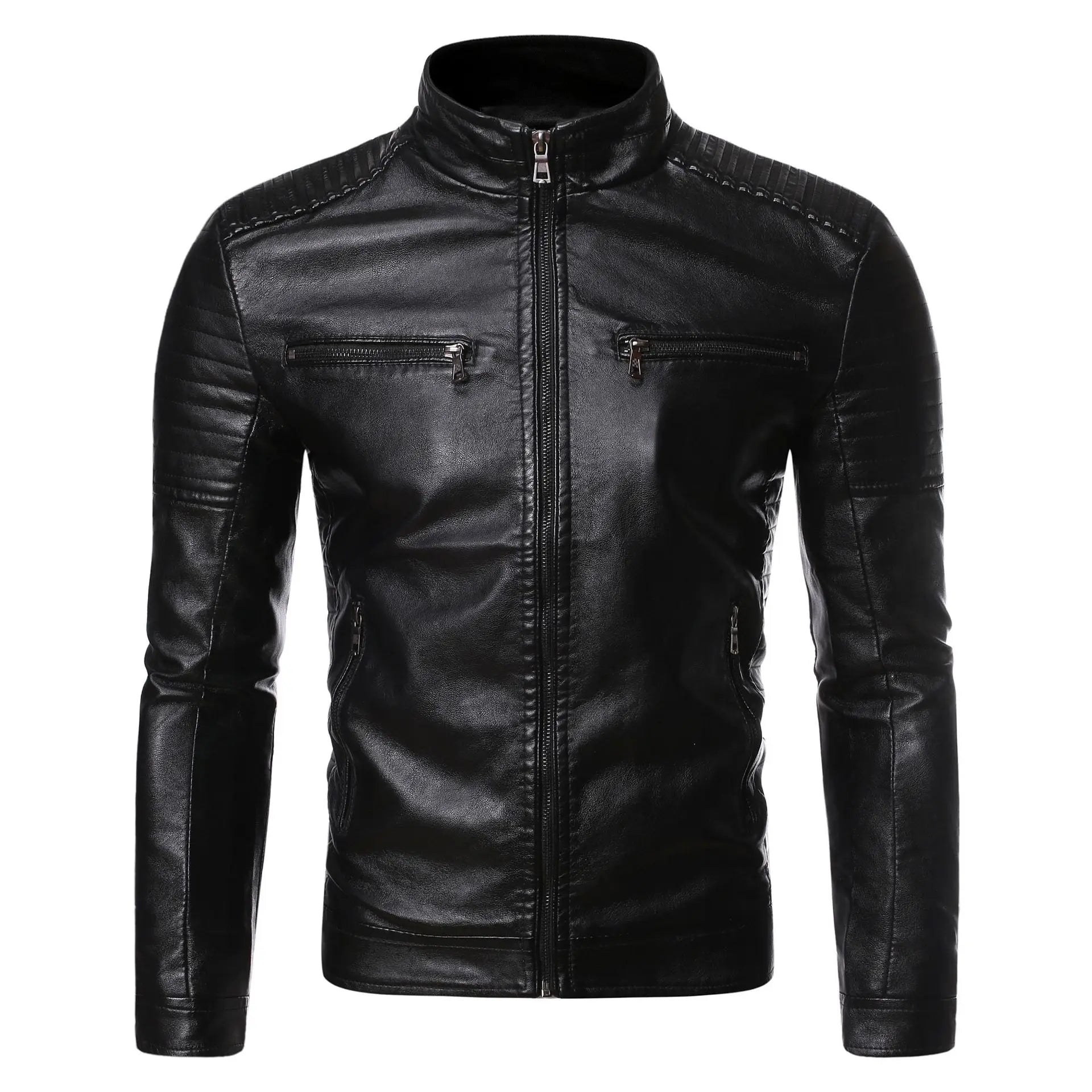 Men Causal Vintage Leather Jacket