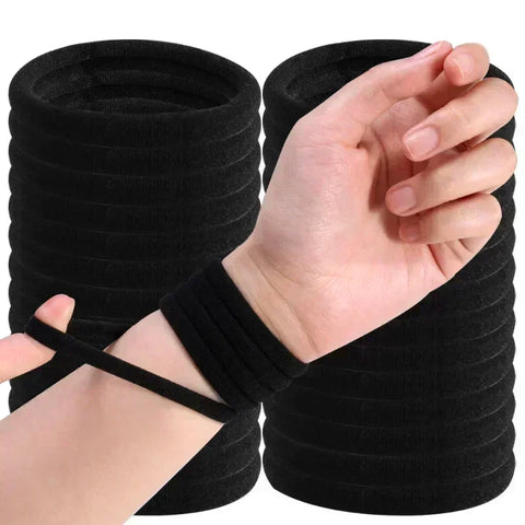 High Elastic Hair Bands for Women Girls Black Hairband Rubber Ties Ponytail Holder Scrunchies Kids Headband Hair Accessories