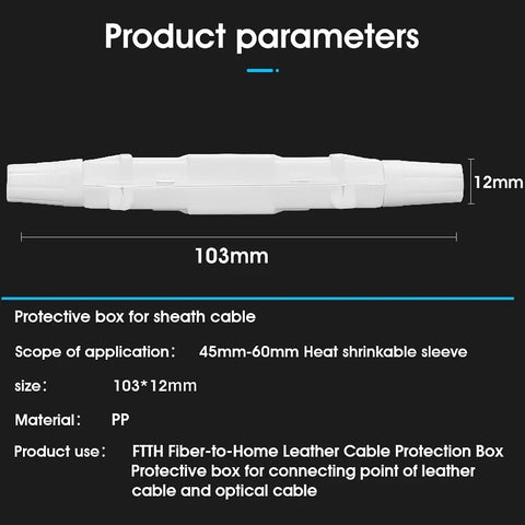 Optical Fiber Protection Box Detachable Cable Protection Box Small Round Tube Heat Shrink Tubing to Protect Fiber Splice Tray