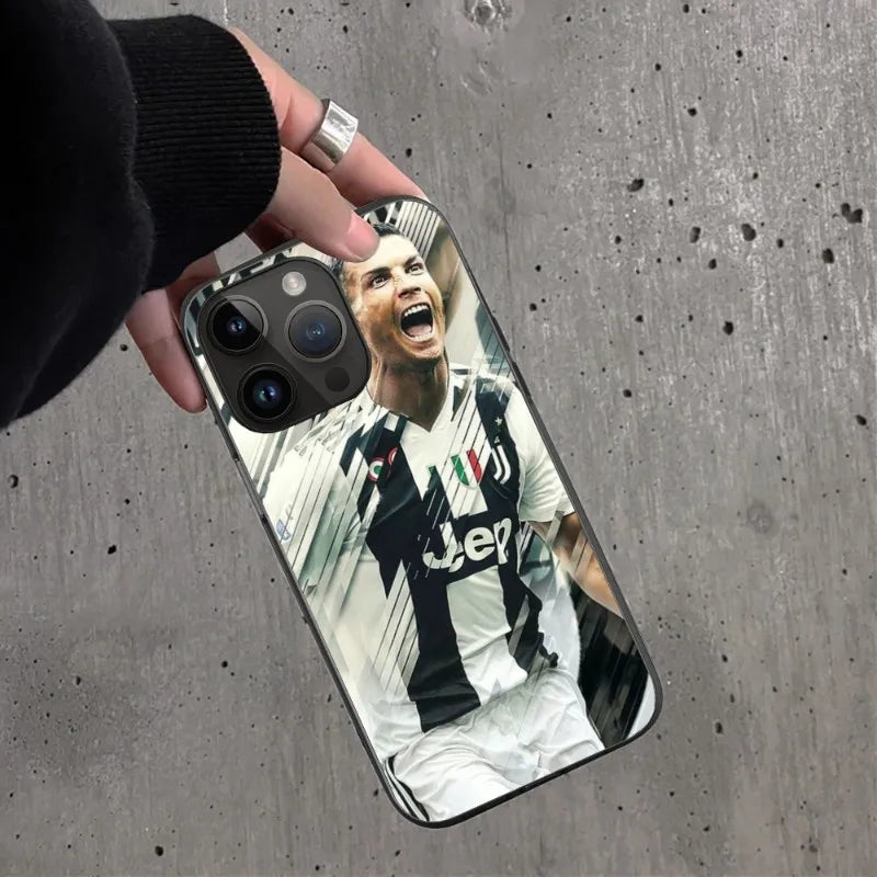 CR7 Cristiano Ronaldo Phone Case For iPhone 15 14 13 12 11 X XR XS XSMAX 8 7 Plus Mini Pro Max Soft Black Phone Cover