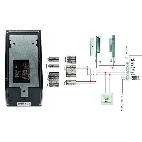 WiFi TCP/IP Biometric Fingerprint Door Lock Access Control System Finger and Card Time and Attendance