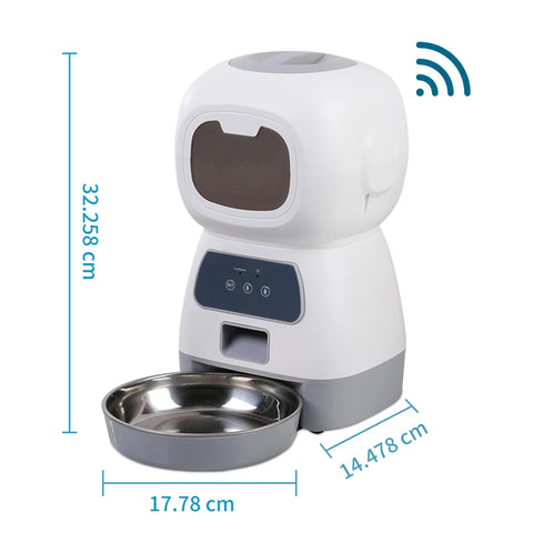 Automatic Pet Feeder For Cats WiFi Smart Swirl Slow Dog Feeder With Voice Recorder