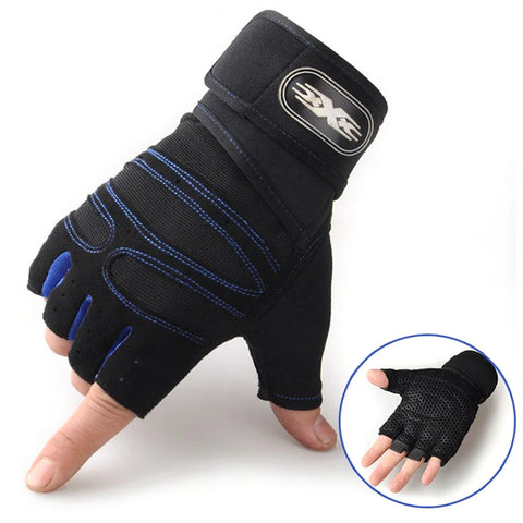 Gym Fitness Heavyweight Training Gloves Men women Body Building Half Finger Non-Slip Gloves Wrist Support Weightlifting Sports