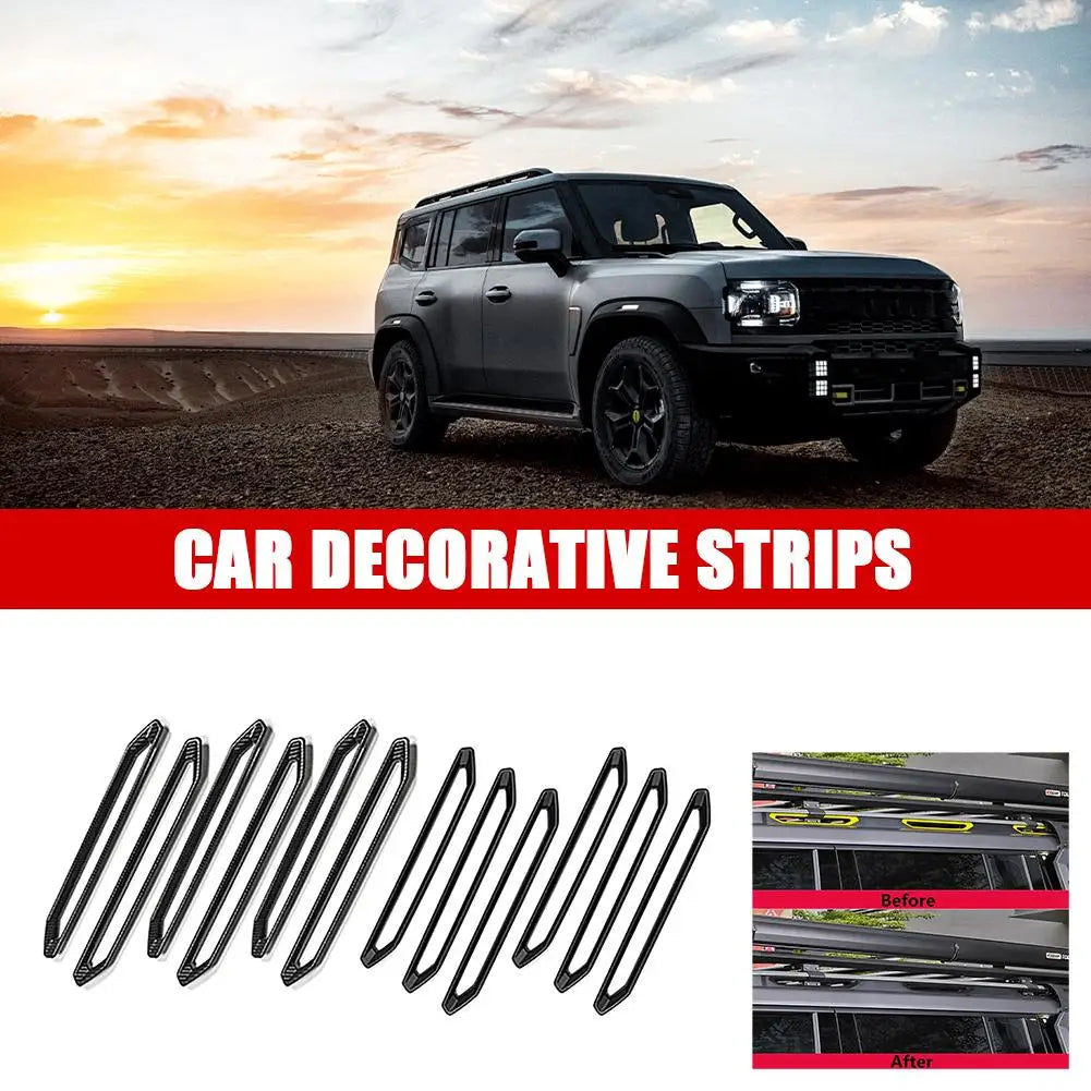 6Pcs Chery Jetour Trave ller T2 Luggage Rack Patch Exterio Car Stickers Decorating Decal Automobiles Parts Car Accessories