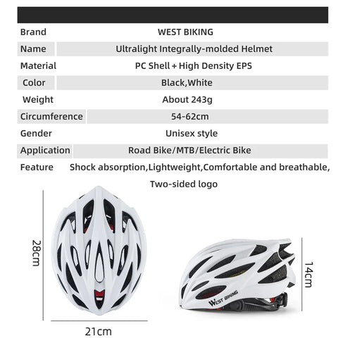 WEST BIKING Ultralight Bike Helmets