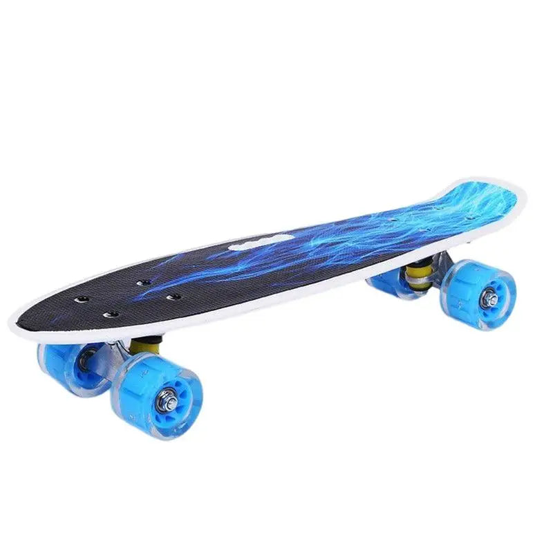 Skateboards For Teens 22 In Complete Skateboard Small Fish Boards For Kids Easy Carrying Deck Toys With Strong Bearing For Kids