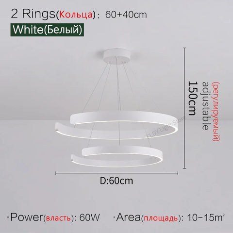 Ceiling chandelier Pendant lights Chandeliers for dining room LED Bedroom living room nordic home decor Modern Round ring lamps