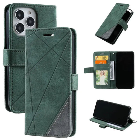 Wallet Business Magnetic Flip Leather Cover For iPhone