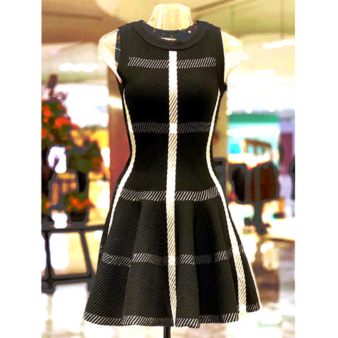 2024 Summer New In Luxury Brand Design Knit Black Dress For Women Sleeveless Vestidos Evening Party Birthday Short Skirt Clothes