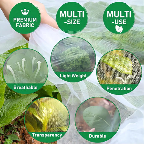 Vegetables Plant Insect Protection Net Garden Fruit Care Cover Flowers Greenhouse Protective Net Pest Control Anti-Bird 60 Meshs