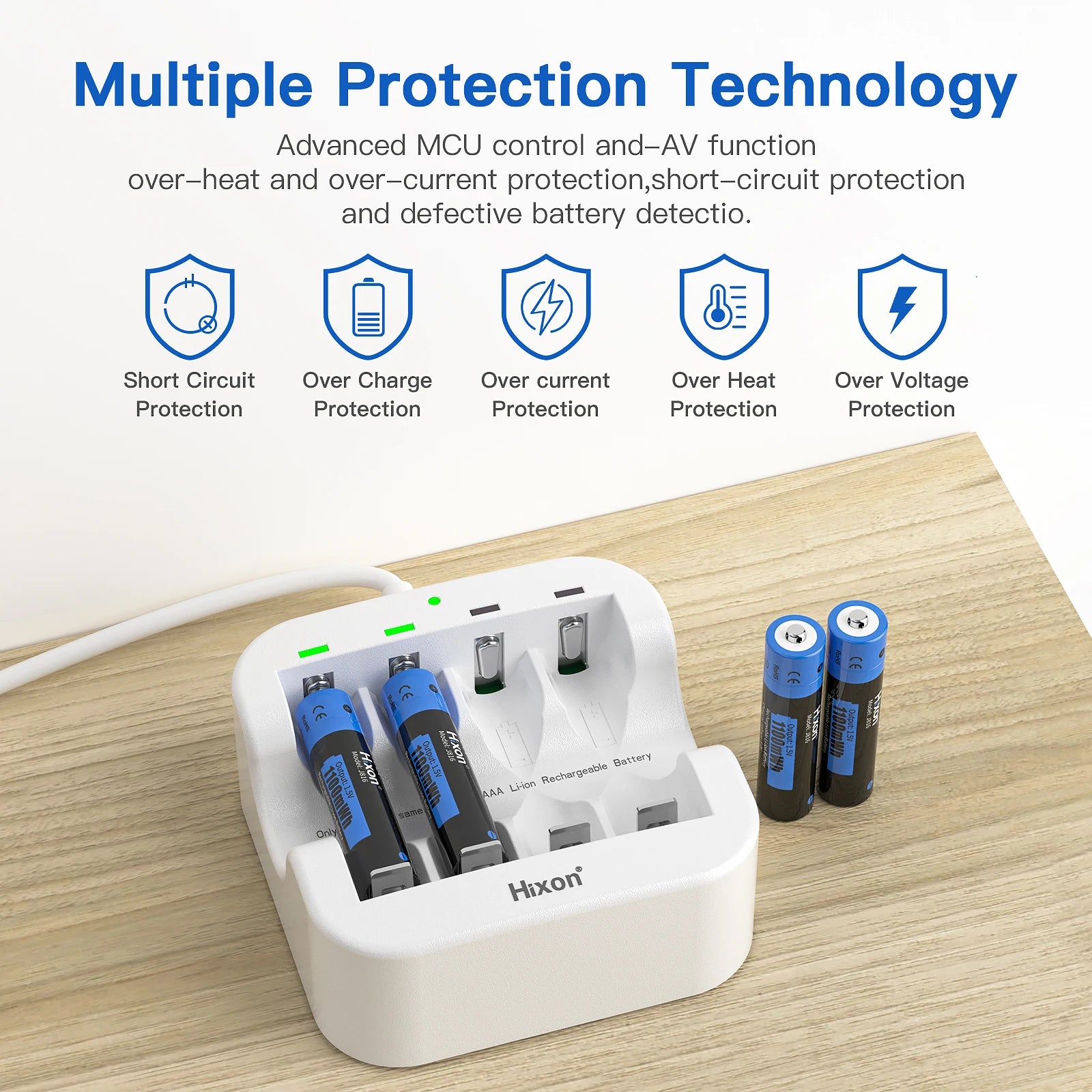 1.5V AAA Li-Ion Rechargeable Battery charger