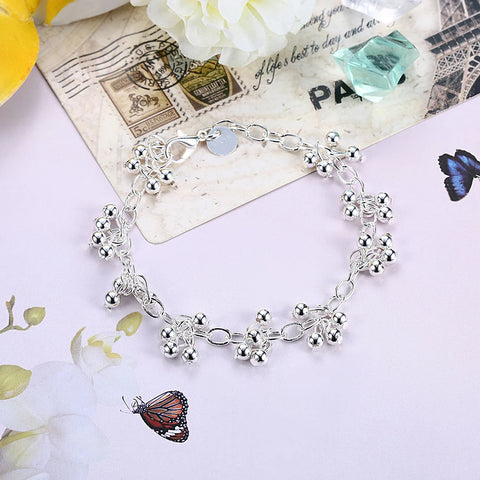 Special offer 925 Sterling Silver beautiful beads bracelets neckalce for women fashion Party wedding accessories jewelry sets